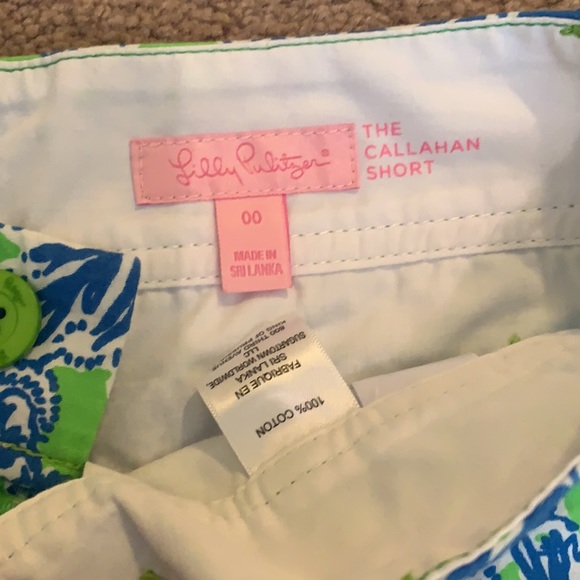 Lilly Pulitzer The Callahan Limeade Print Shorts Women’s Size 00 - Picture 8 of 8
